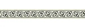 Horizontal Tile Design Stampe: Horizontal border mosaic tiles, vector pattern