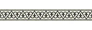 Ornate Decorative Items Stampe: Horizontal border mosaic tiles, vector pattern