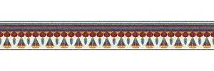Embellished Ceramic Tiles Stampe: Horizontal border mosaic tiles, vector pattern