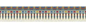 Modern Architectural Style Stampe: Horizontal border mosaic tiles, vector pattern