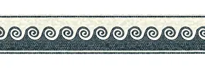 Horizontal Tile Design Stampe: Horizontal border mosaic tiles, vector pattern