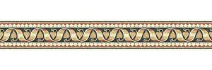 Colorful Mosaic Art Stampe: Horizontal border mosaic tiles, vector pattern