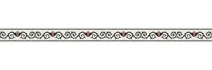 Horizontal Tile Design Stampe: Horizontal border mosaic tiles, vector pattern