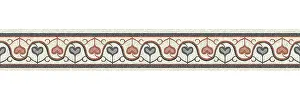 Ceramic Tile Ornaments Stampe: Horizontal border mosaic tiles, vector pattern