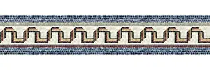 Horizontal Decorative Tiles Stampe: Horizontal border mosaic tiles, vector pattern