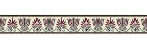 Decorative Rock Surface Stampe: Horizontal border mosaic tiles, vector pattern