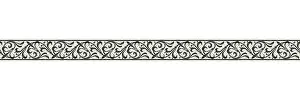 Ornate Interior Design Stampe: Horizontal border mosaic tiles, vector pattern