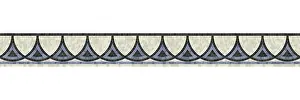 Horizontal Decorative Tiles Stampe: Horizontal border mosaic tiles, vector pattern