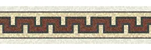 Colorful Interior Decoration Stampe: Horizontal border mosaic tiles, vector pattern
