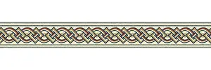 Horizontal Tile Design Stampe: Horizontal border mosaic tiles, vector pattern