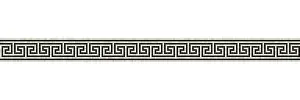 Ceramic Tile Ornaments Stampe: Horizontal border mosaic tiles, vector pattern