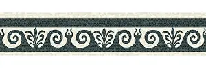 Ceramic Tile Ornaments Stampe: Horizontal border mosaic tiles, vector pattern