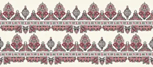 Colorful Spring Florals Stampe: Hungarian seamless vector pattern