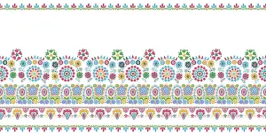 Hungarian Embroidery Pattern Stampe: Hungarian vector embroidery pattern for borders