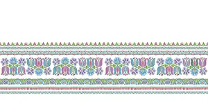 Ornamental Plant Structure Stampe: Hungarian vector embroidery pattern for borders