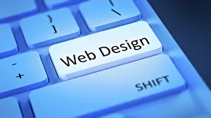 Empty Computer Keyboard Stampe: An image of a computer keyboard with text web design