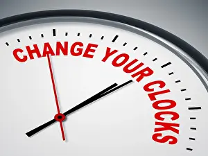 Time Management Tips Stampe: An image of a nice clock with change your clocks