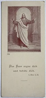 Christian Faith Image Stampe: Image of a saint, Jesus as protector