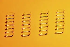Vitamin Supplements Stampe: The image showcases multiple rows of clear