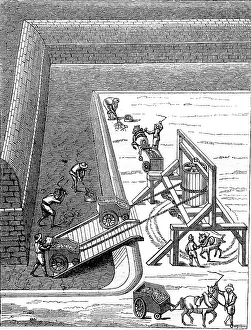Deserted Amusement Park Scene Stampe: Incline with carousel, Augustine Ramelli