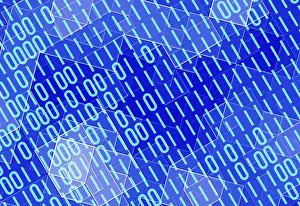 Computer Hardware Images Stampe: Information binary code technology background