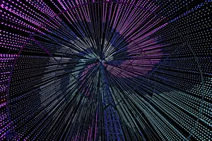 Empty City Streets At Night Stampe: Inside the illumi tree, light show