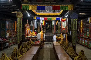 Nepal Monastery Complex Stampe: Interior of the Garphu monastery