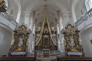 Interior Photography Europe Stampe: Interior with rococo high altar