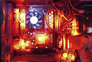 Electronic Components Stampe: Interiority of a computer