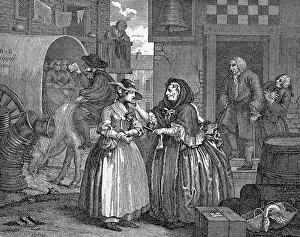 Historical Female Figure Stampe: The intermediary as matchmaker