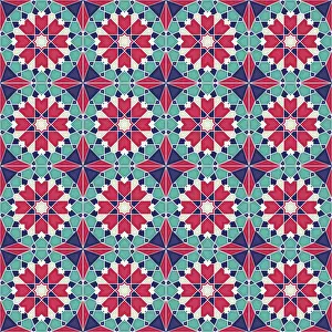 Seamless Vector Art Stampe: Islamic geometric seamless vector pattern