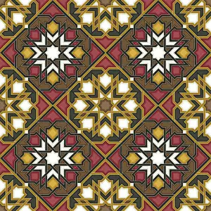 Seamless Vector Art Stampe: Islamic geometric seamless vector pattern