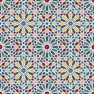 Seamless Vector Art Stampe: Islamic geometric seamless vector pattern