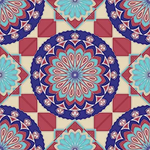 Seamless Vector Art Stampe: Islamic geometric seamless vector pattern