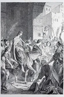 Jesus Entry Into Jerusalem Stampe: Jesus entry into Jerusalem