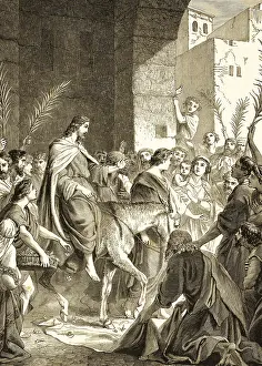 Jesus Entry Into Jerusalem Stampe: Jesus entry into Jerusalem