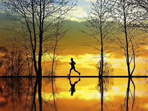 Deserted Jogging Trail Stampe: Jogging
