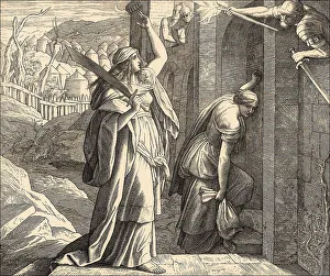Julius Schnorr Von Carolsfeld Art Stampe: Judith Returns to Bethulia, Old Testament
