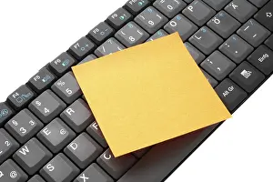 Office Equipment Stampe: Keyboard with note pad