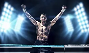 Kickboxing Champion Stampe: Kickboxer posing in the ring