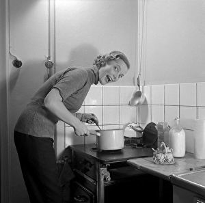 Kitchen Interior Design Stampe: In the kitchen 1950s