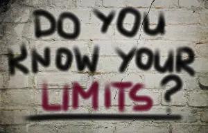 Symbolic Picture Advertising Stampe: Do You Know Your Limits Concept