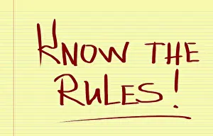 Symbolic Picture Meaning Stampe: Know The Rules Concept