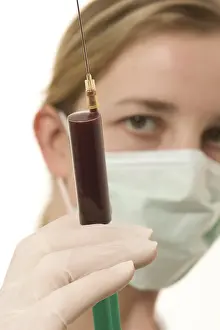 Laboratory Chemist Stampe: Lab assistant with injection