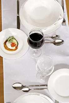 Dining Table Setting Stampe: Laid table