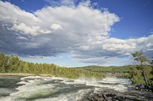Overcast Sky Photos Stampe: Landscape with river and clouds