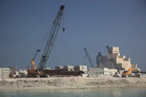 Doha Construction Site Stampe: Large construction site in Doha