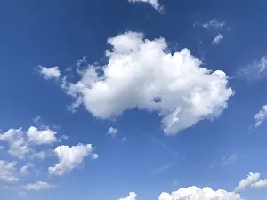 German Weather Conditions Stampe: Large fleecy clouds, altocumulus clouds