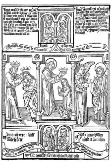 Christian Scripture Illustration Stampe: A leaf of the Bible for the Poor