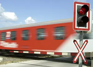 High Speed Train Stampe: Level crossing